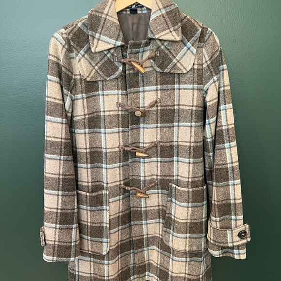 Gap Toggle Plaid Coat - Picture 1 of 9